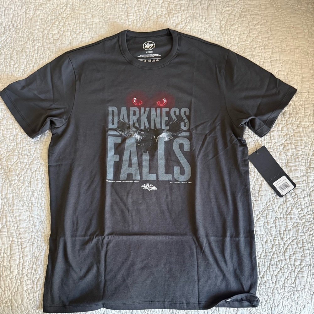 New Baltimore Ravens  Men's Dark Gray Graphic Tee by 47 Brand